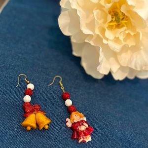Beautiful Mixed Earring Set Angel & Present Festive Christmas Decor Earrings